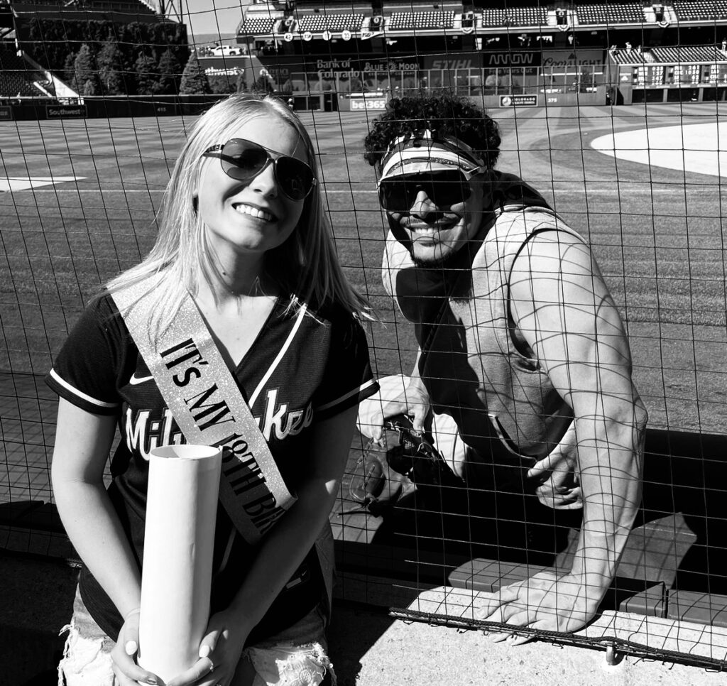 Ava meets with Brewer player, Willy Adames.